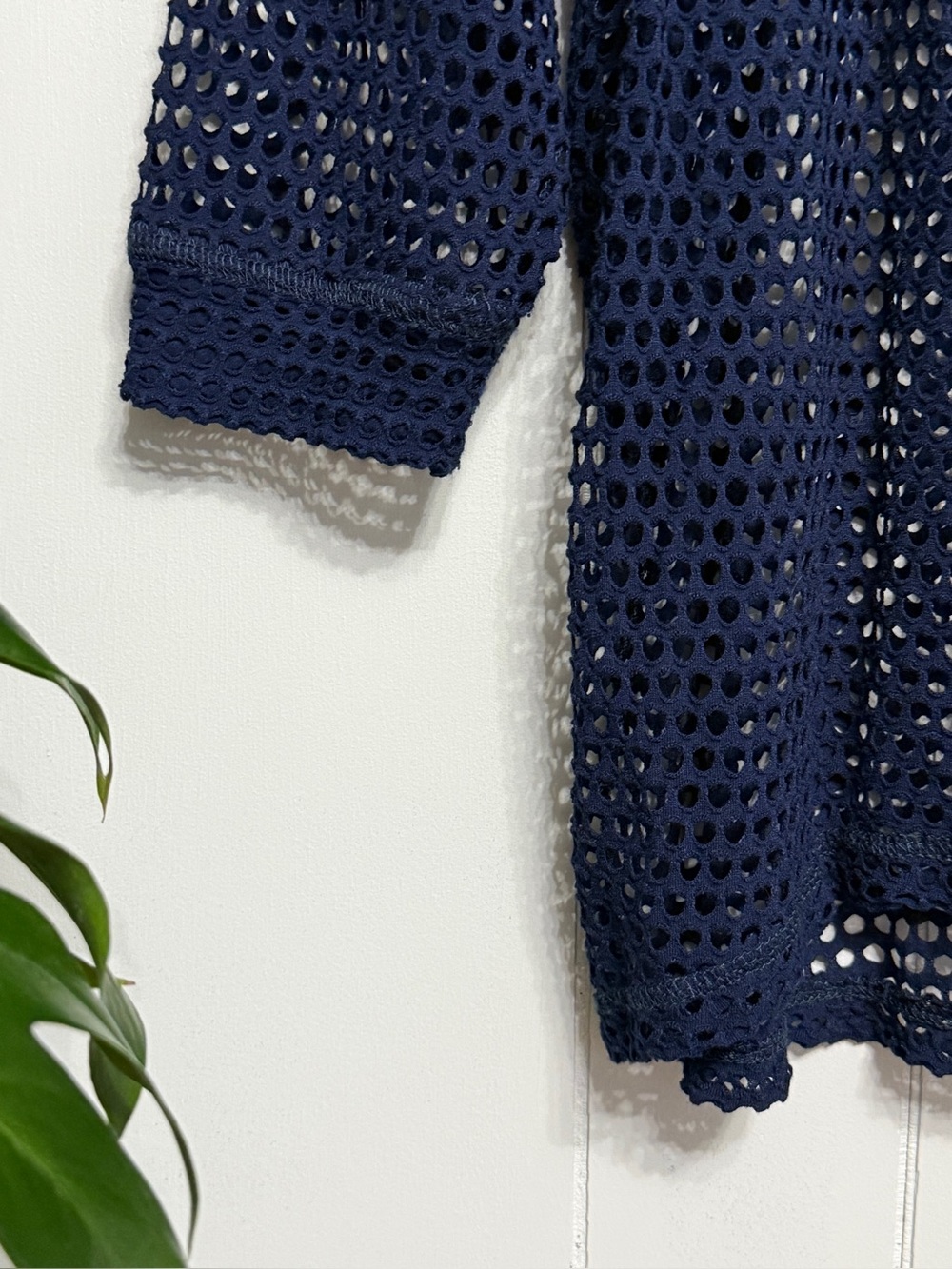#18)  bobeau Navy Open-Weave Layering Top - Picture 3 of 6